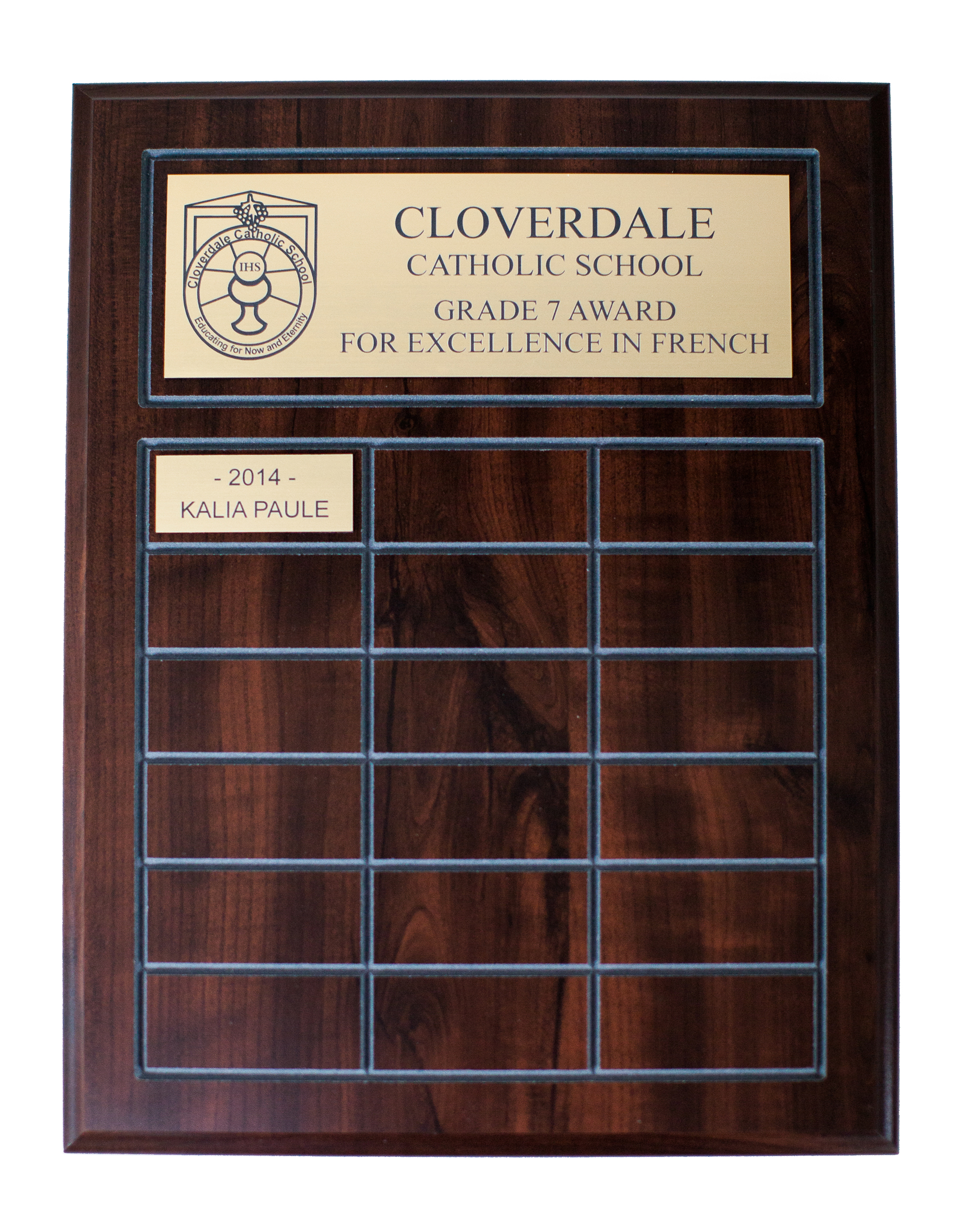 Awards & Recognition Perpetual Plaque 2