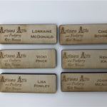 Name Tags - Wooden Engrave Tags With Logo